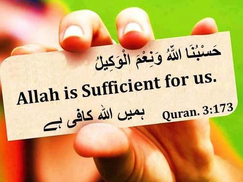 Allah SWT is sufficient for us