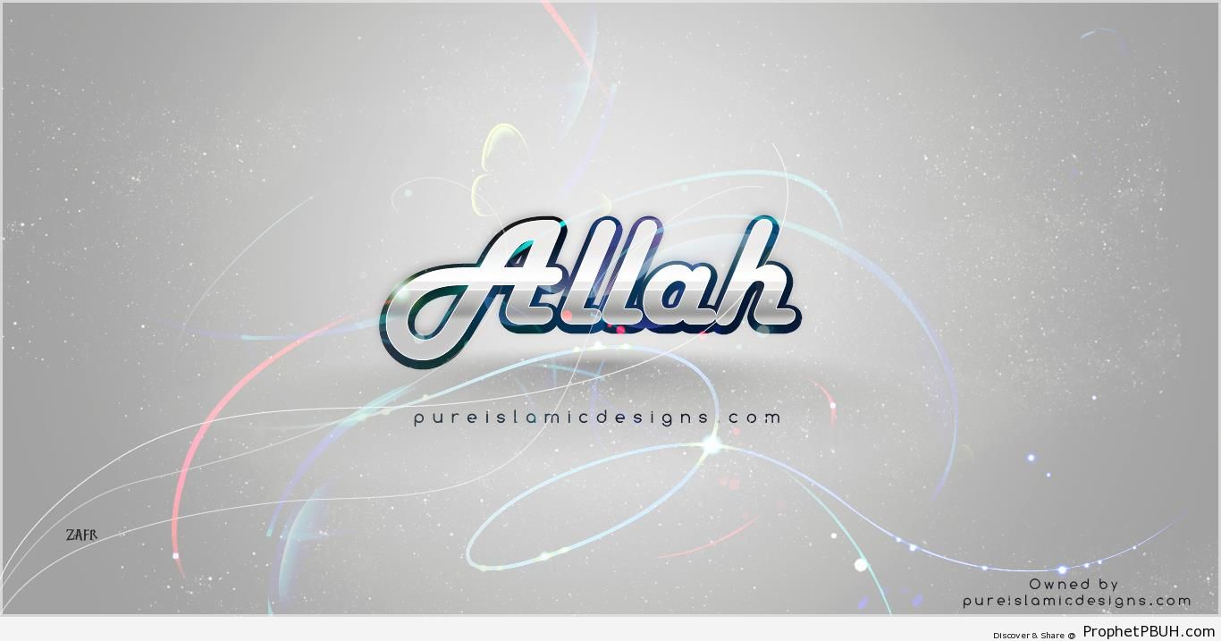 Allah (English Typography) - Allah Calligraphy and Typography 