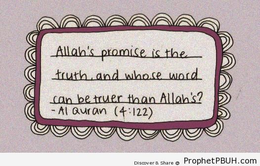 Allah-s Promise is the Truth (Quran 4-122; Surat an-Nisa-) - Quran 4-122