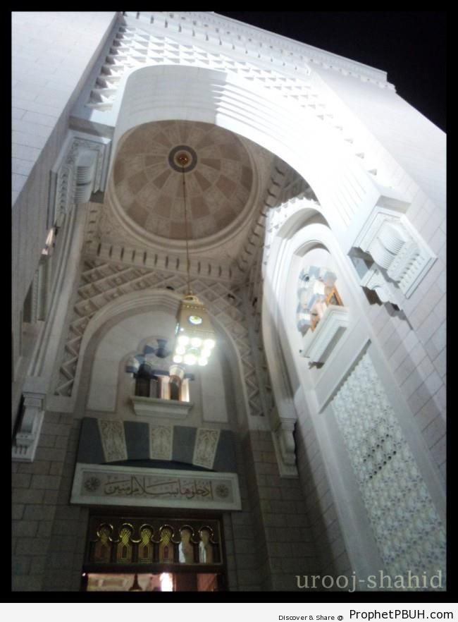 An Entrance of the Prophet-s Mosque in Madinah, Saudi Arabia - Al-Masjid an-Nabawi (The Prophets Mosque) in Madinah, Saudi Arabia