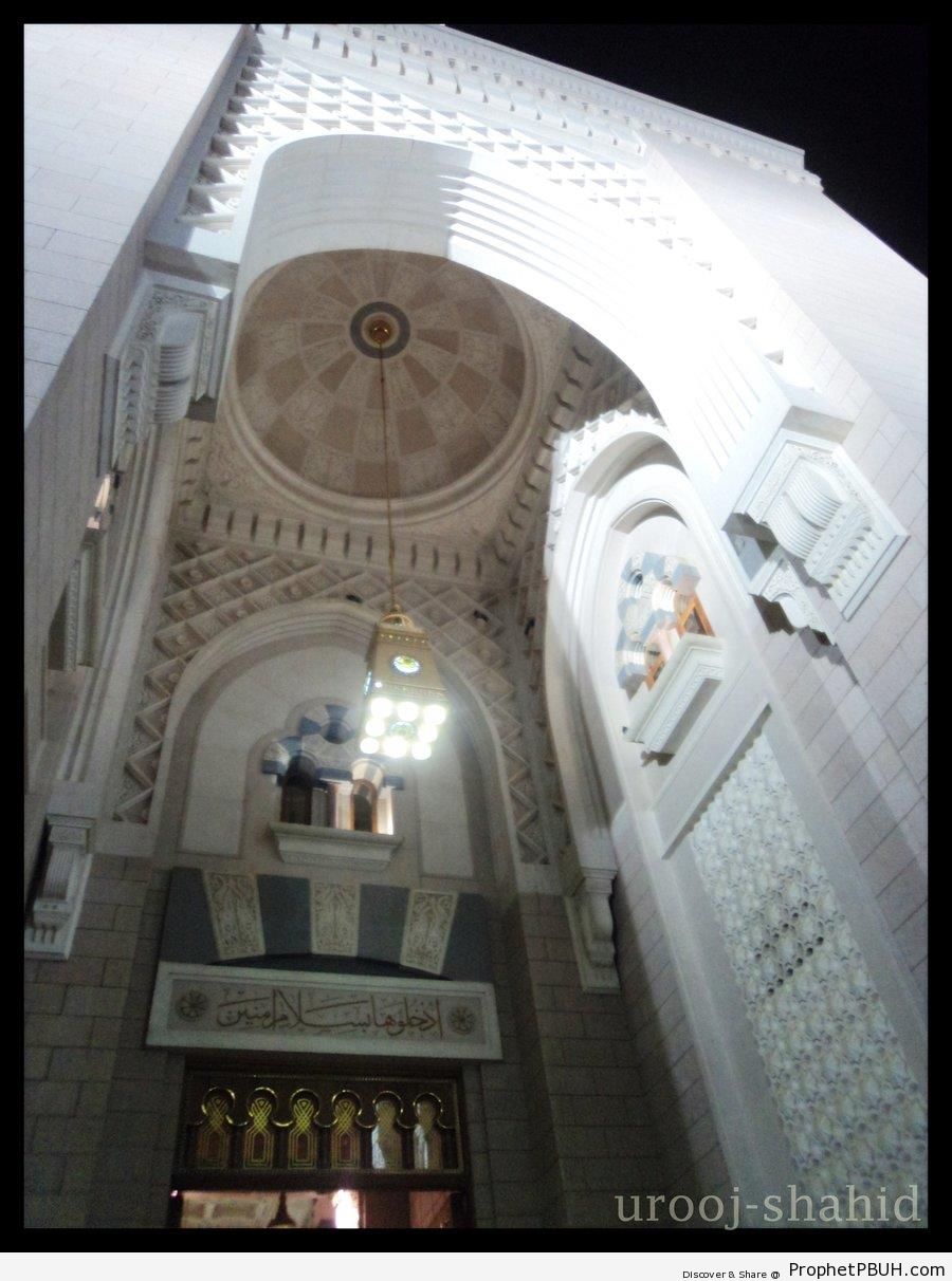 An Entrance of the Prophet-s Mosque in Madinah, Saudi Arabia - Al-Masjid an-Nabawi (The Prophets Mosque) in Madinah, Saudi Arabia -Picture
