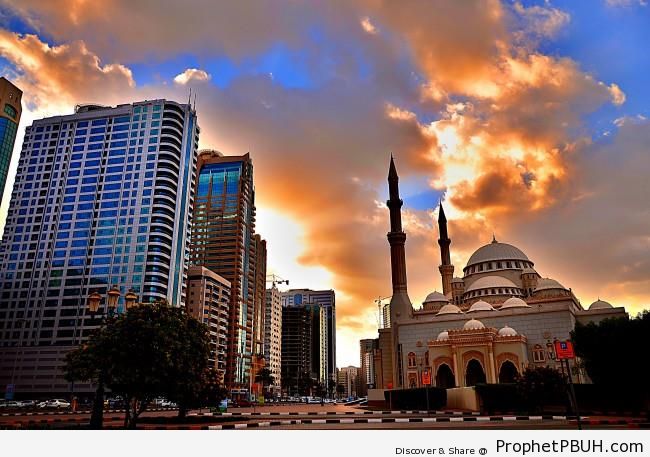 An-Noor Mosque in Sharjah, UAE - Al-Noor Mosque in Sharjah, United Arab Emirates
