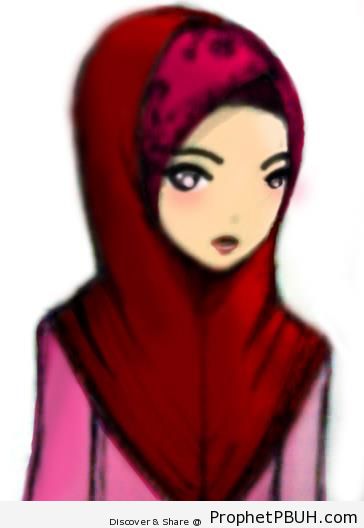 Anime Muslimah - Drawings -005