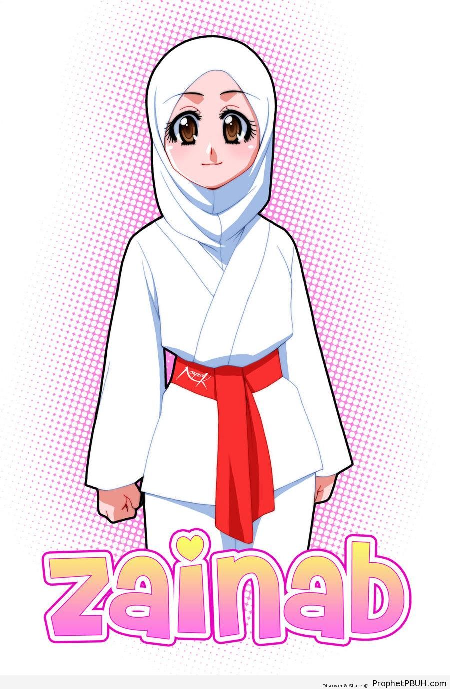 Anime Muslimah Karateka - Drawings 