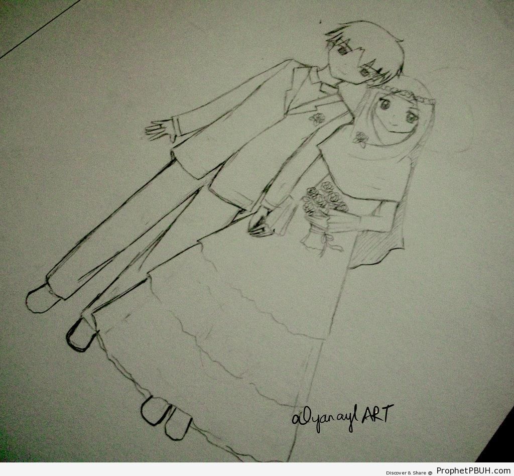 Anime Newly Wed Couple - Drawings 