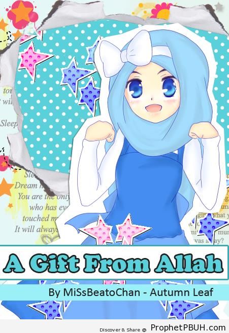 Blue-Eyed Anime Muslimah - Drawings