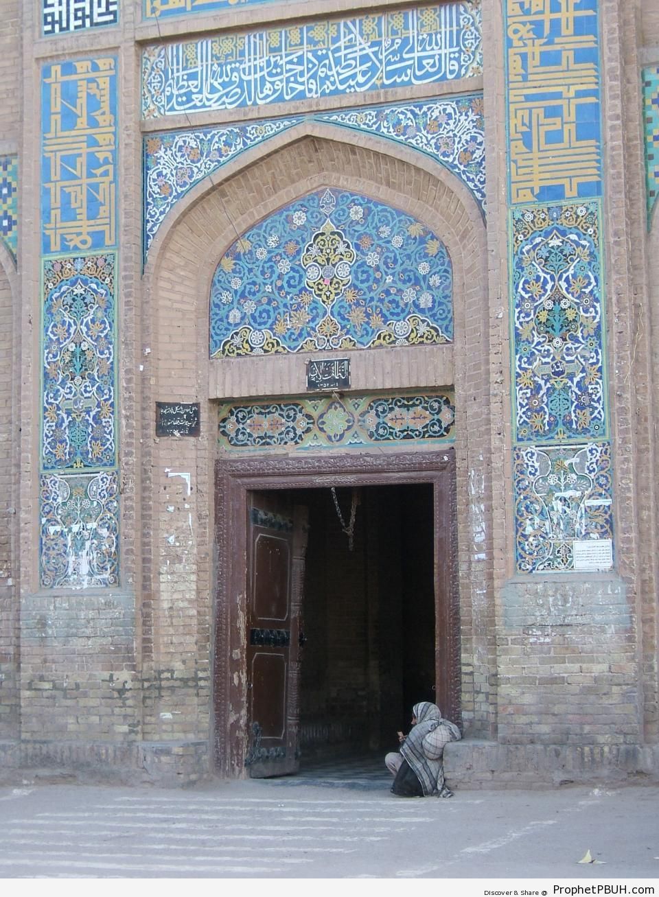 Calligraphy and Tilework at the Herat Friday Mosque, Afghanistan - Afghanistan Islamic Architecture 