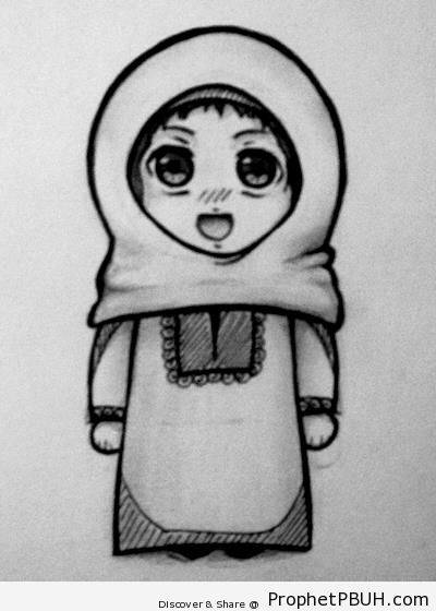 Chibi Muslim Woman - Chibi Drawings (Cute Muslim Characters)