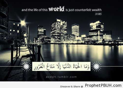 Counterfeit wealth (Surat al-Iman, 3-185) - Quranic Verses in English