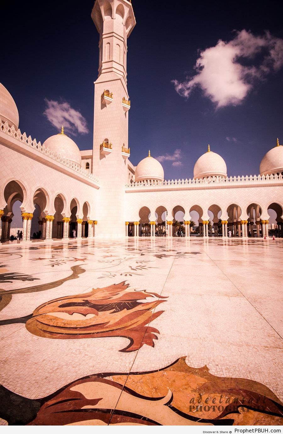 Courtyard Tilework, Sheikh Zayed Grand Mosque, Abu Dhabi - Abu Dhabi, United Arab Emirates -Picture