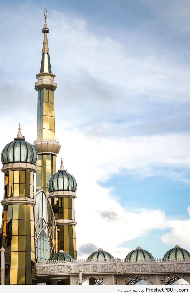 Crystal Mosque Minarets - Islamic Architecture -Picture