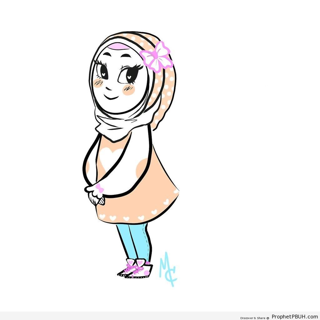 Cute Hijabi Drawing - Chibi Drawings (Cute Muslim Characters) 