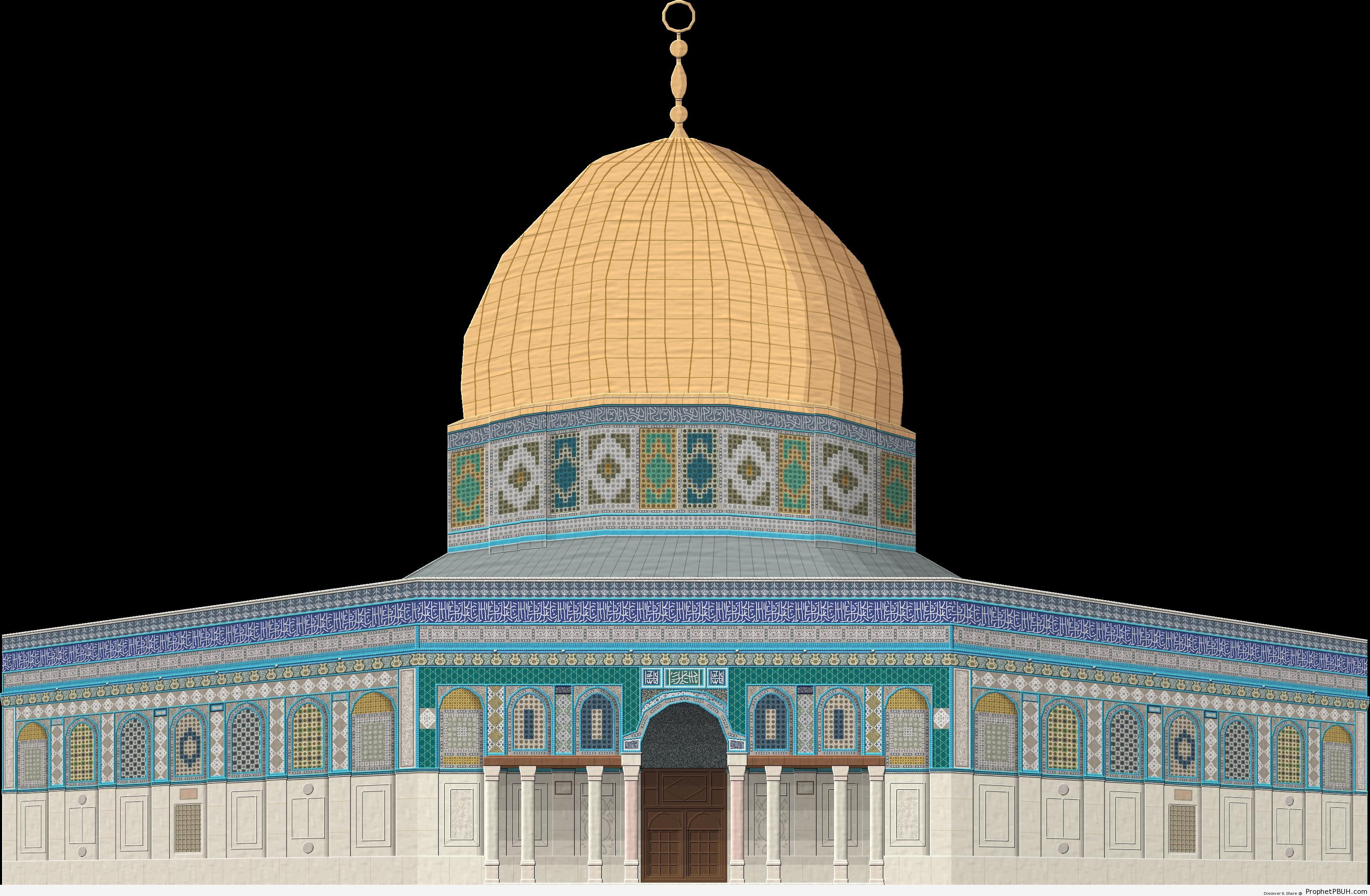 Dome of the Rock Mosque Drawing - Al-Quds (Jerusalem), Palestine 