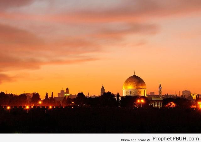Dome of the Rock at Twilight (Jerusalem, Palestine) - Al-Quds (Jerusalem), Palestine
