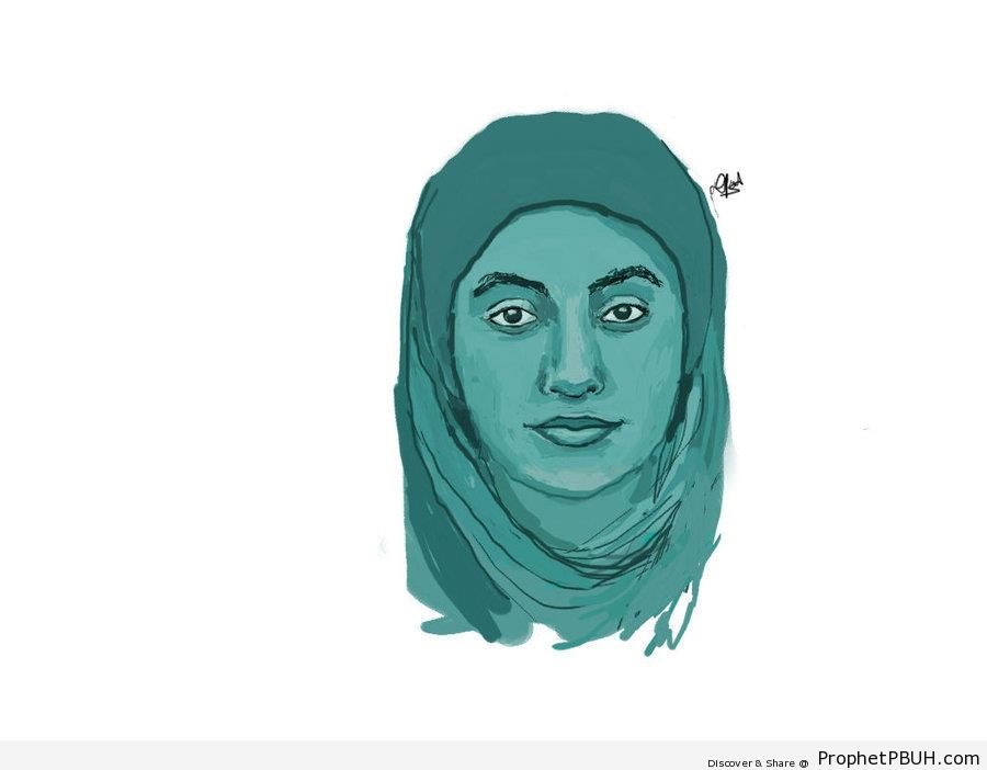Drawing of Muslim Woman - Drawings 