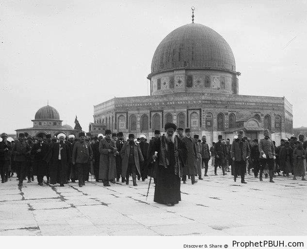 Early 20th Century Photo of the Dome of the Rock Mosque in Jerusalem, Palestine - Al-Quds (Jerusalem), Palestine