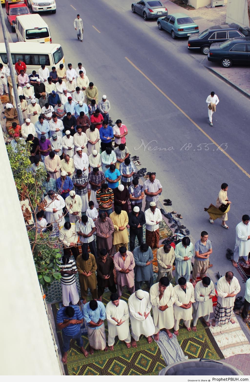 Friday Prayers on the Street - Drawings 