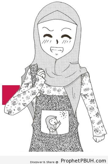 Girl in Patterned Blouse - Drawings