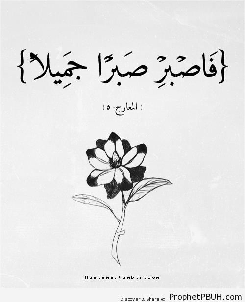 Hence Endure Patiently (Quran 70-5) - Drawings