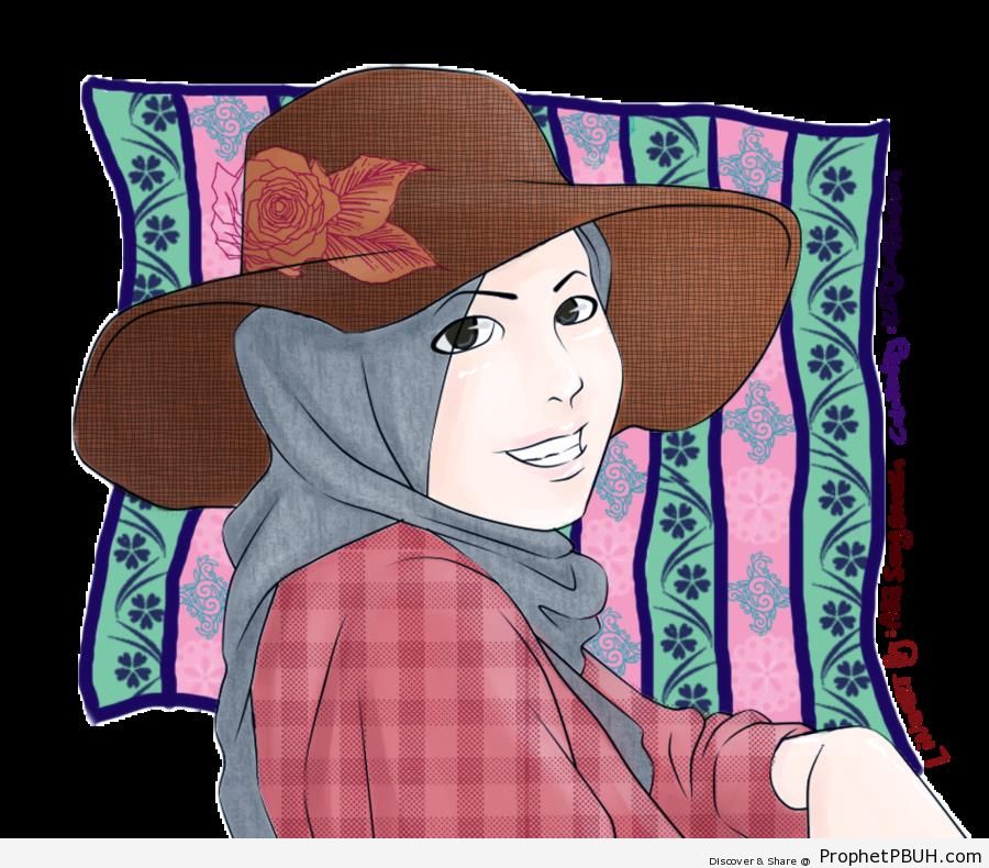 Hijab and Hat - Drawings 