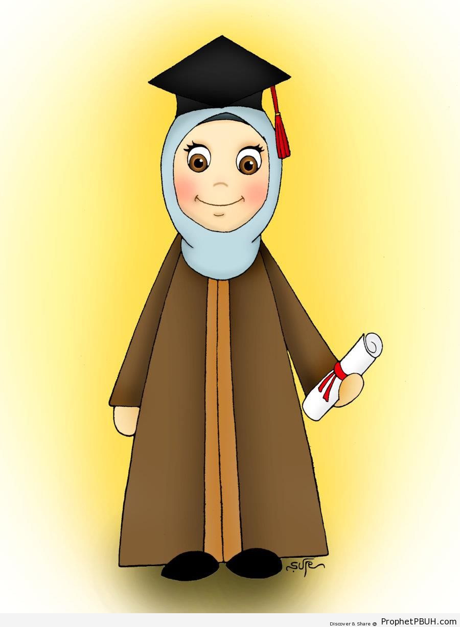 Hijabi Graduate - Drawings 