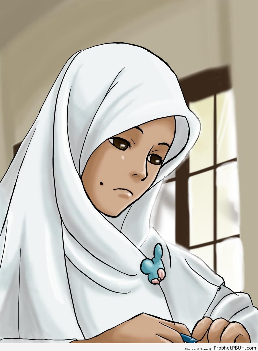 Hijabi Student - Drawings 