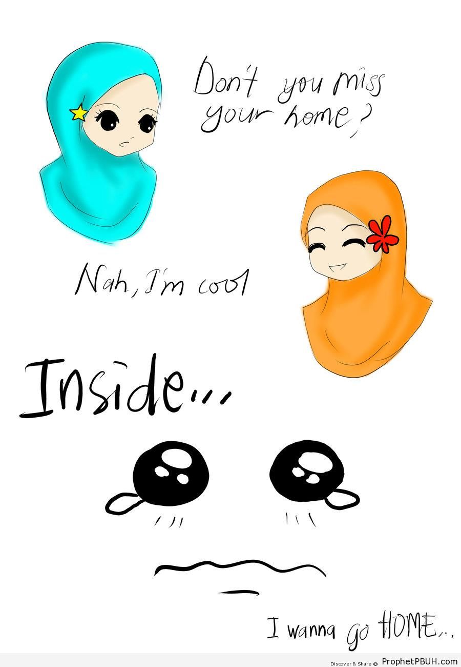 Homesick (Muslimah Comic) - Drawings 