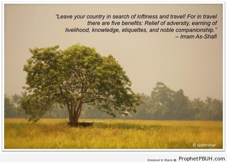 Leave Your Country (Imam ash-Shafi`i Quote) - Imam ash-Shafi`i Quotes 