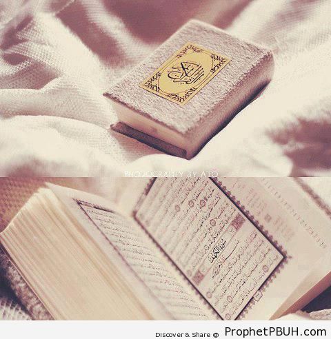 Light Pink Textured Book of Quran - Mushaf Photos (Books of Quran)