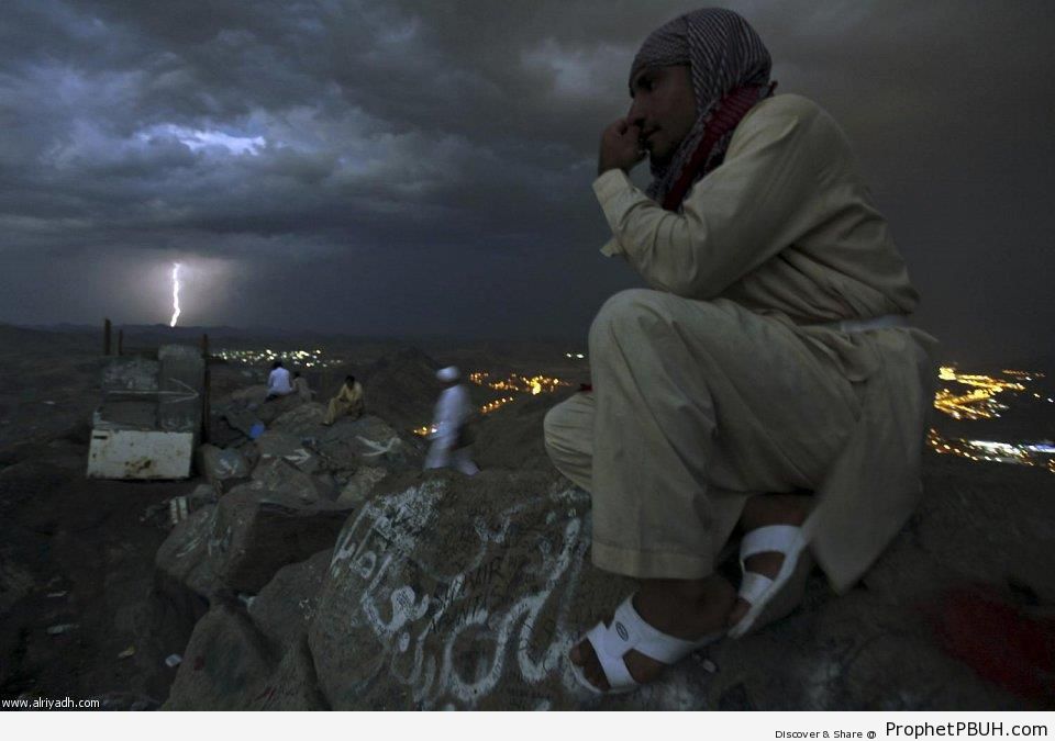 Lightning in the City of Makkah - Makkah (Mecca), Saudi Arabia 