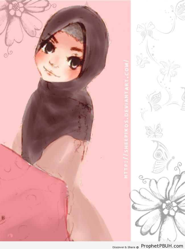 Lone Muslim Girl - Drawings