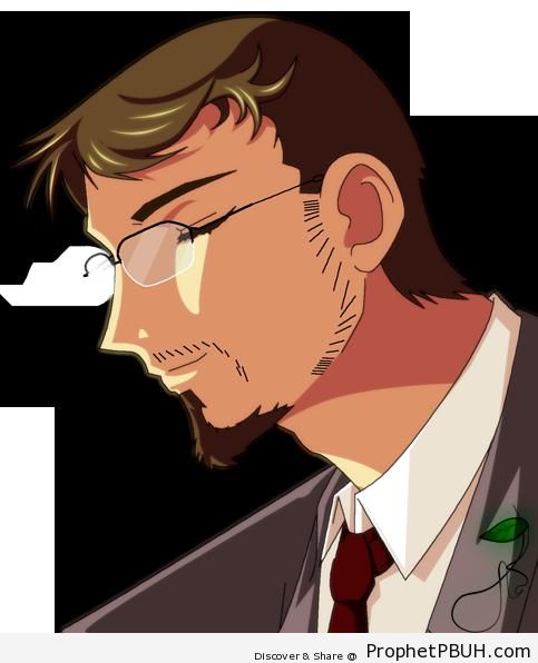 Manga Male Teacher Wearing Glasses - Drawings
