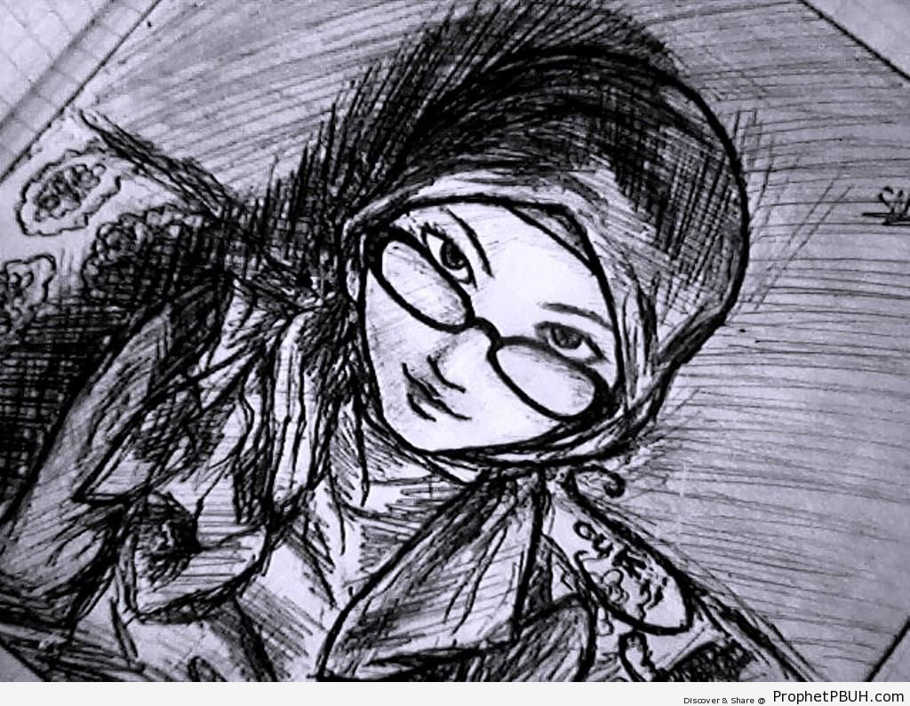 Muslim Girl - Drawings -004