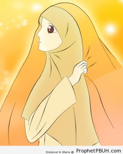 Muslim Girl Profile - Drawings