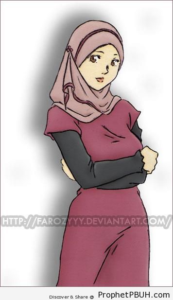 Muslim Woman - Drawings -005