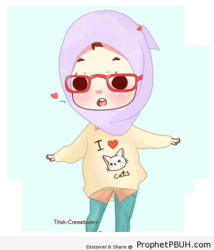 Muslima Chibi Character Drawing - Chibi Drawings (Cute Muslim Characters)