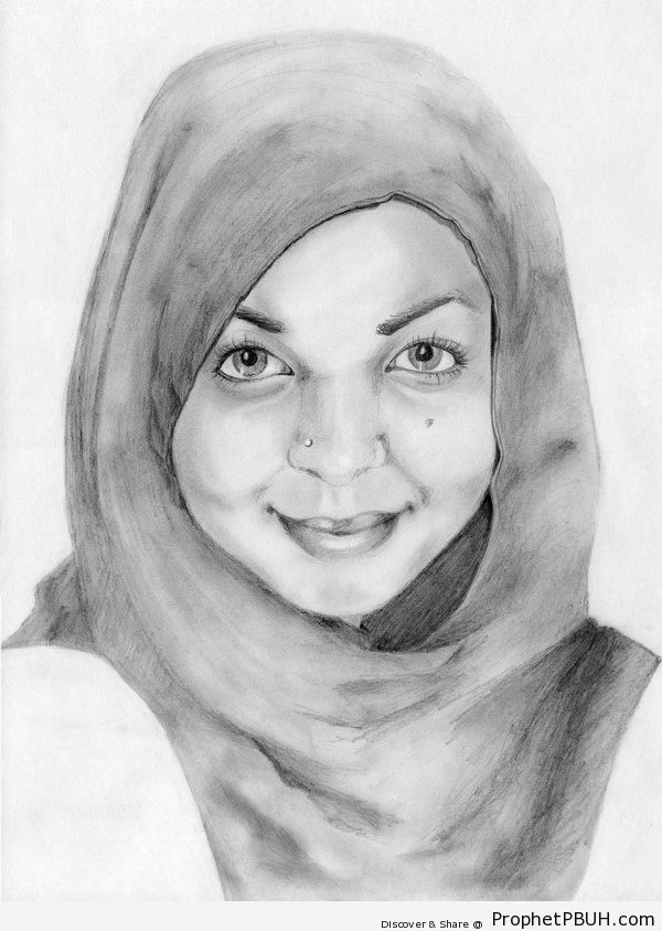 Muslimah Drawing - Drawings -004