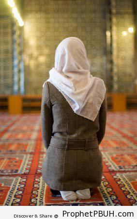 Muslimah in White Hijab and Gray Jacket - Muslimah Photos (Girls and Women & Hijab Photos)
