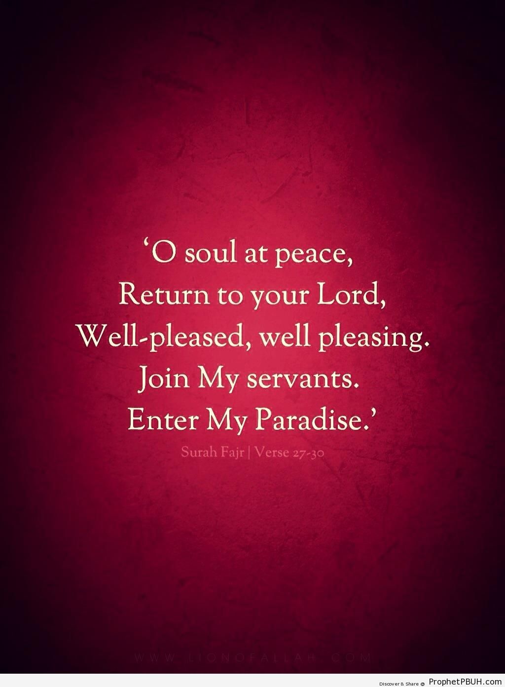 O Soul at Peace - Islamic Quotes 