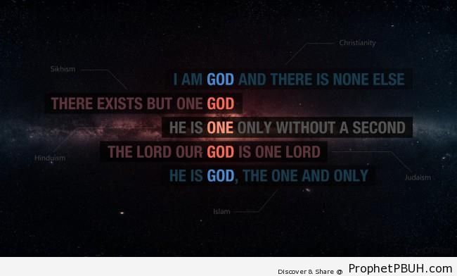 Oneness of God in Different Religions - Islamic Quotes