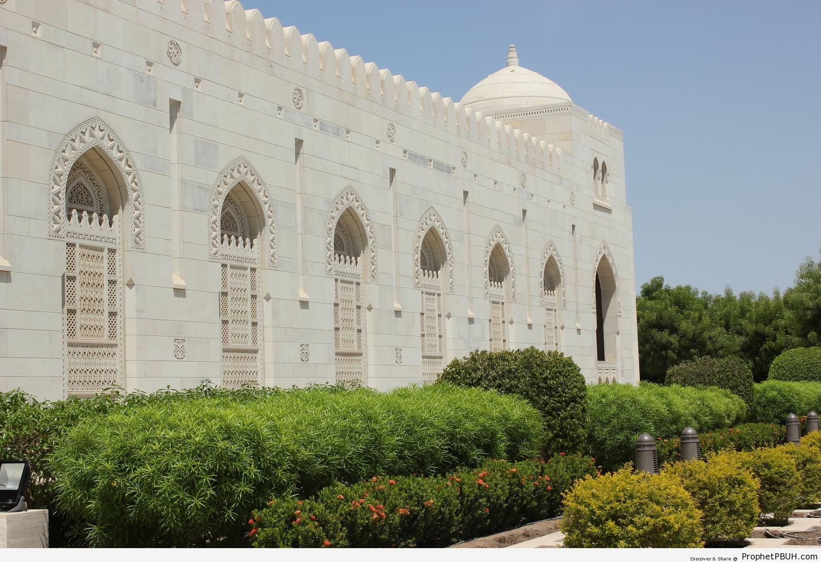 Outside Sultan Qaboos Grand Mosque in Muscat, Oman - Islamic Architecture -Picture