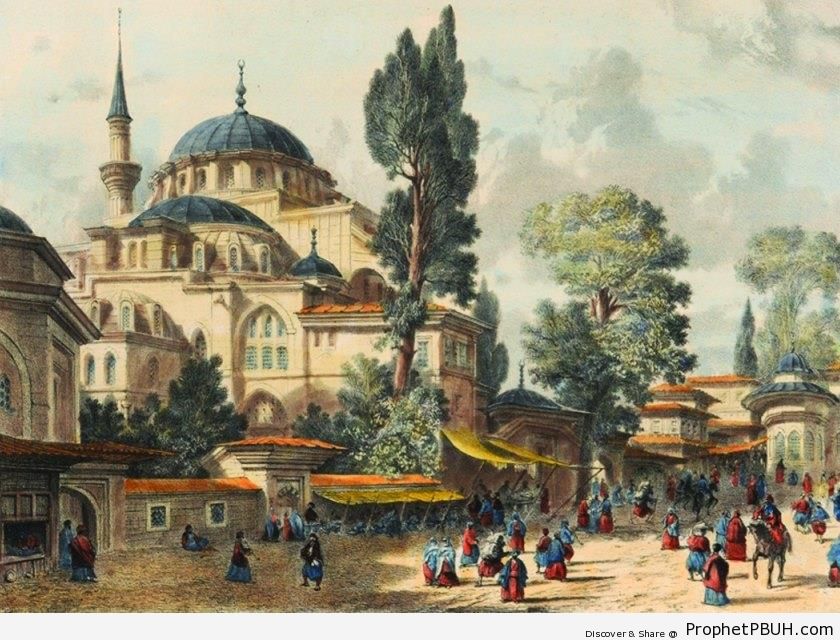 Painting of KÄ±lÄ±Ã§ Ali Pasha Mosque in Istanbul, Turkey - Drawings 