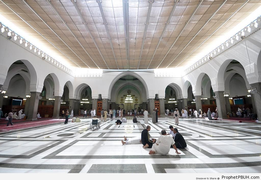 Photo of the Inside of Masjid al-Quba- in Madinah - Drawings of Mosques -Picture