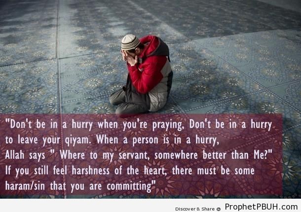 Prophet Muhammad ï·º on Hurried Prayers - Hadith