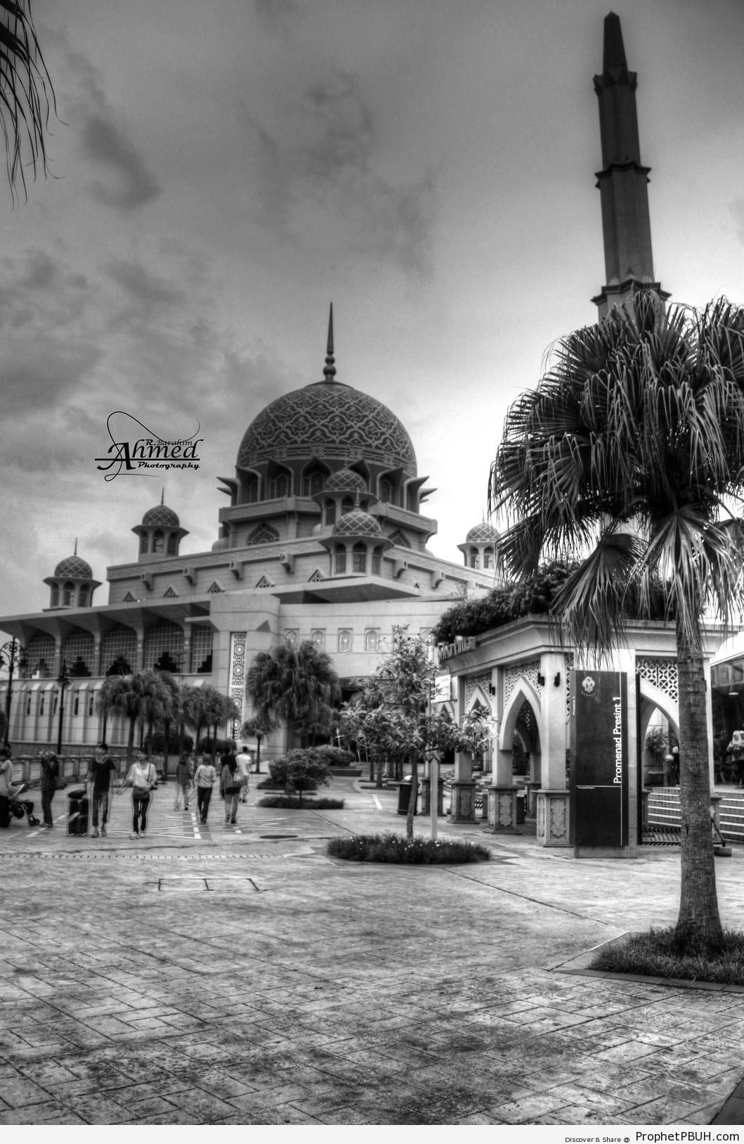 Putra Mosque in Black and White - Islamic Architecture -Picture