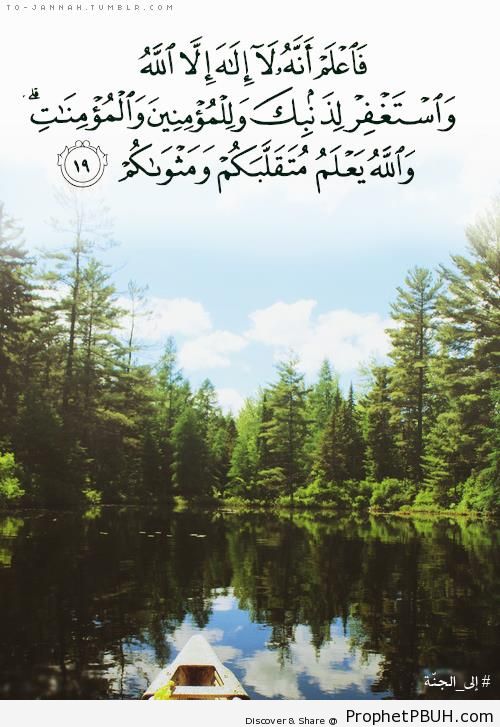 Quran 47-19 - Surat Muhammad - Quran 47-19