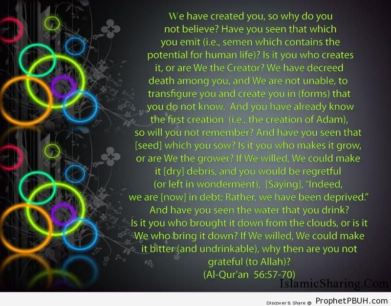 Quran Chapter 56 Verse 57 70
