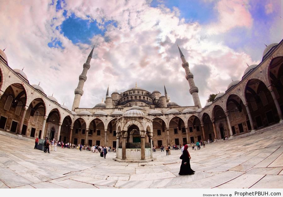 Sultan Ahmed Mosque Fish Eye Photo - Islamic Architecture -Picture