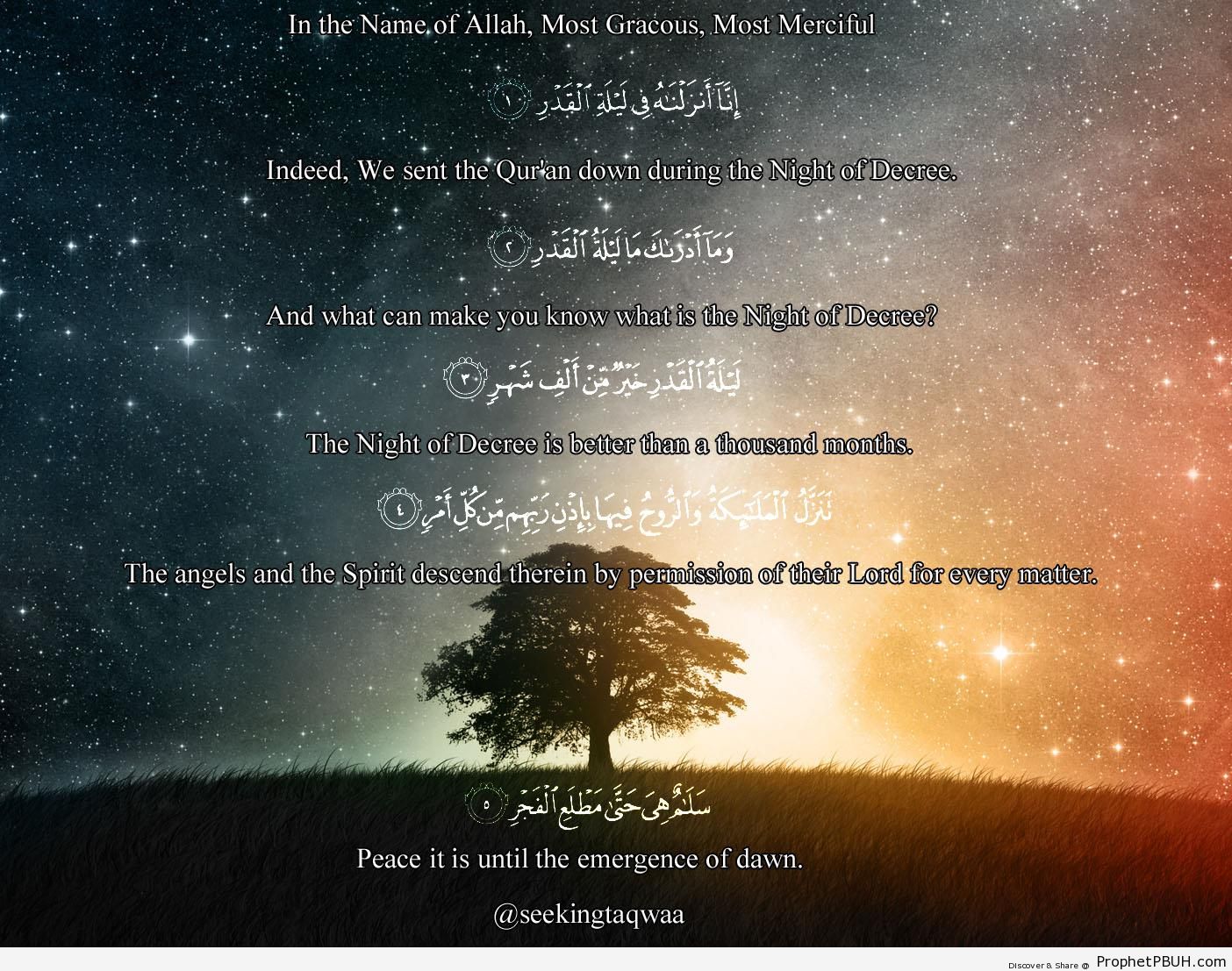 Surat al-Qadr - Islamic Quotes 