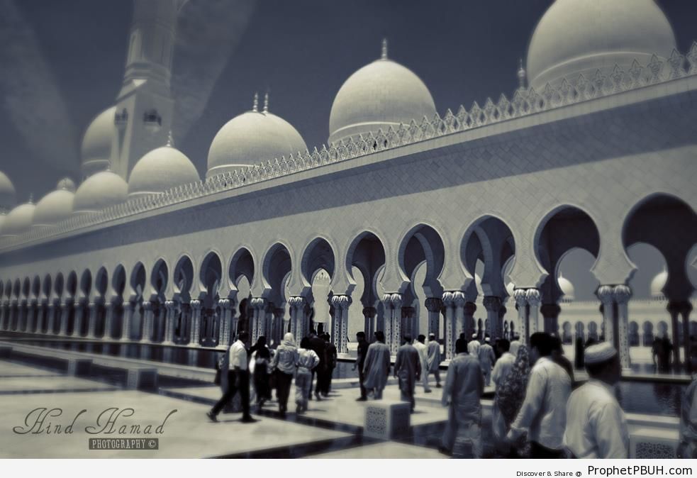 The Arcades of Sheikh Zayed Grand Mosque in Abu Dhabi, United Arab Emirates - Abu Dhabi, United Arab Emirates -Picture
